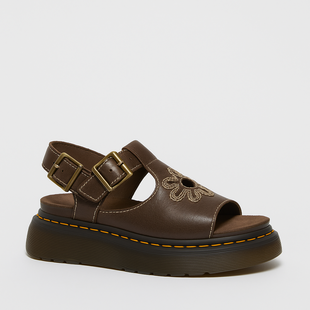 Leather Floral Sandals